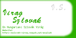 virag szlovak business card
